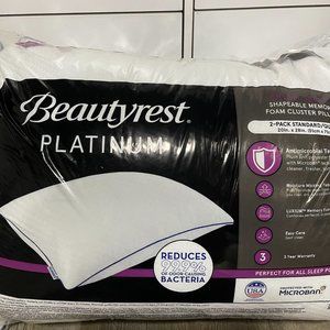 Beautyrest Platinum Pillow Shapeable Memory Foam Cluster Pillow (2pk - Queen)